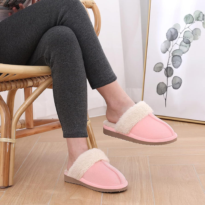 Fuzzy Memory Foam Slippers - SoftStep-Chestnut-4-State of Style