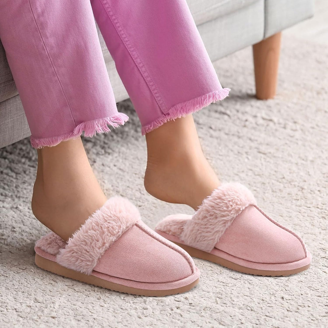 Fuzzy Memory Foam Slippers - SoftStep-Chestnut-4-State of Style