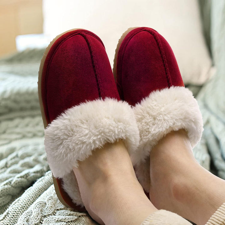 Fuzzy Memory Foam Slippers - SoftStep-Chestnut-4-State of Style