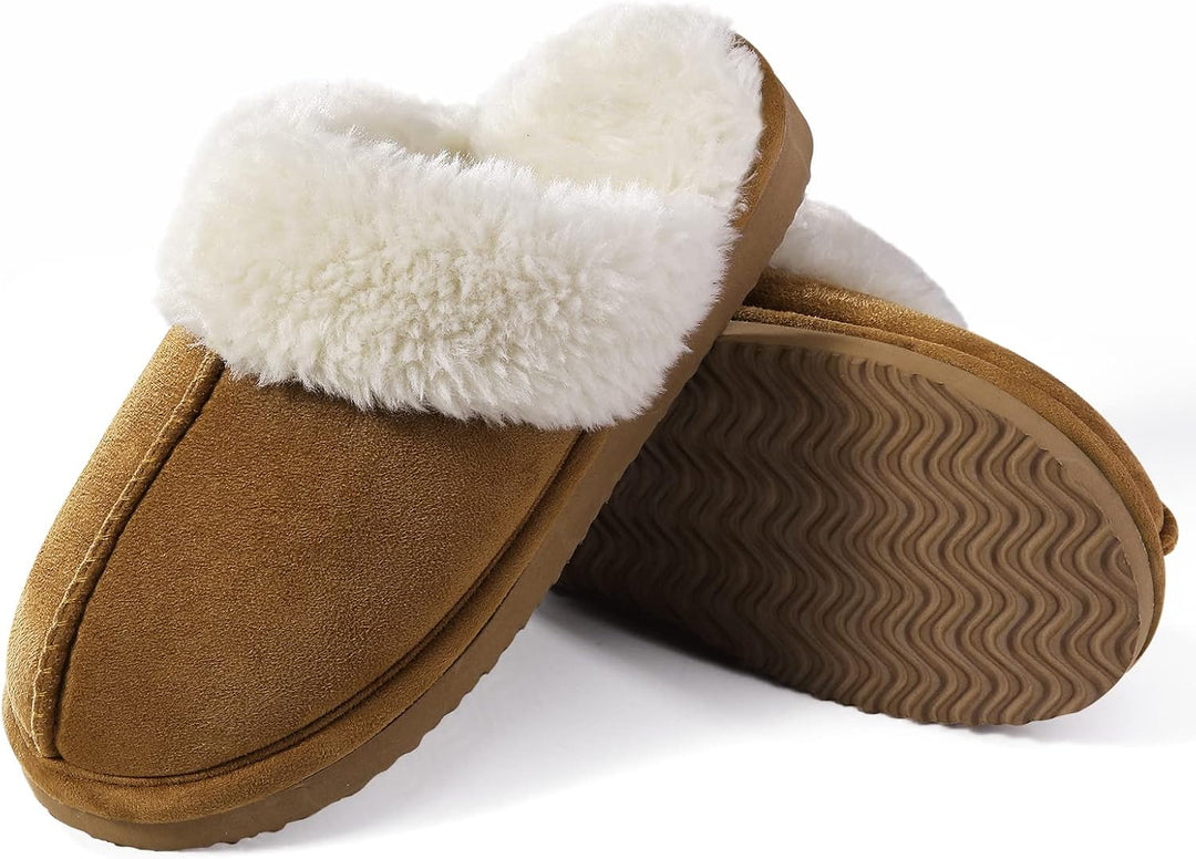 Fuzzy Memory Foam Slippers - SoftStep-Chestnut-4-State of Style