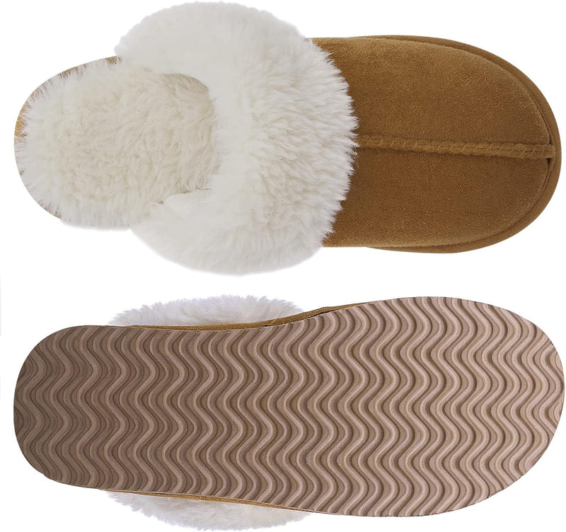 Fuzzy Memory Foam Slippers - SoftStep-Chestnut-4-State of Style