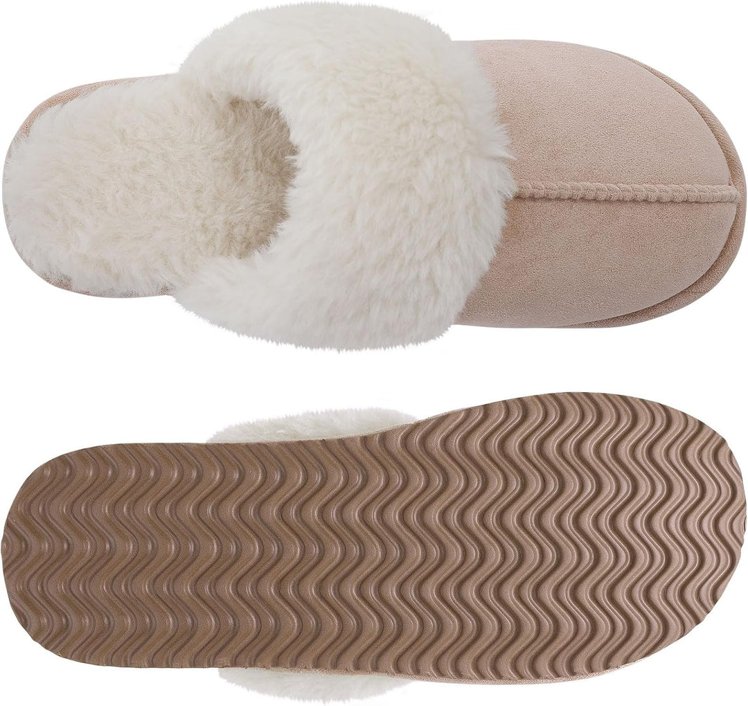 Fuzzy Memory Foam Slippers - SoftStep-Chestnut-4-State of Style