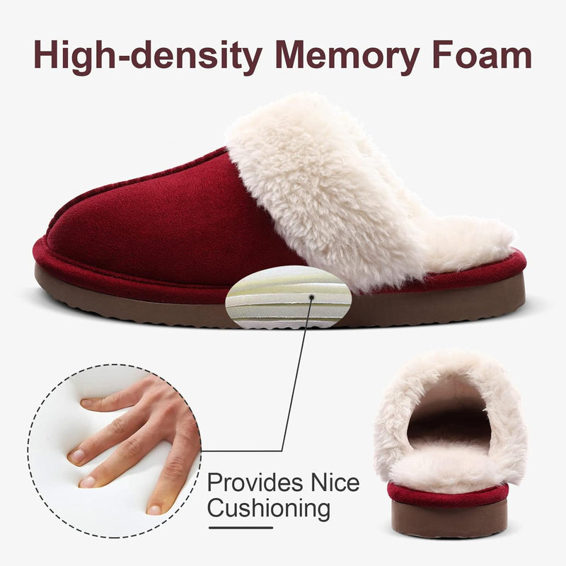 Fuzzy Memory Foam Slippers - SoftStep-Chestnut-4-State of Style
