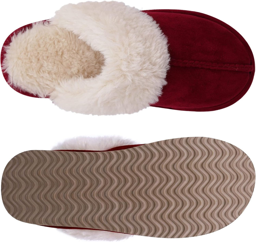 Fuzzy Memory Foam Slippers - SoftStep-Chestnut-4-State of Style