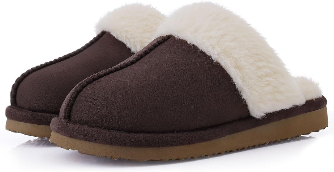 Fuzzy Memory Foam Slippers - SoftStep-Coffee-4-State of Style