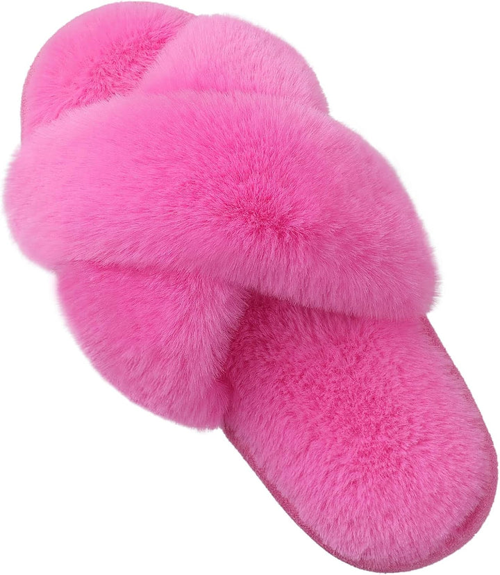 Fuzzy Slippers with Memory Foam - CloudStep-Bang Pink-3.5 - 4-State of Style