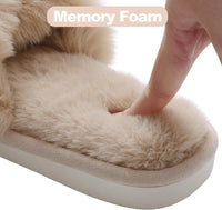 Fuzzy Slippers with Memory Foam - CloudStep-Black-3.5 - 4-State of Style