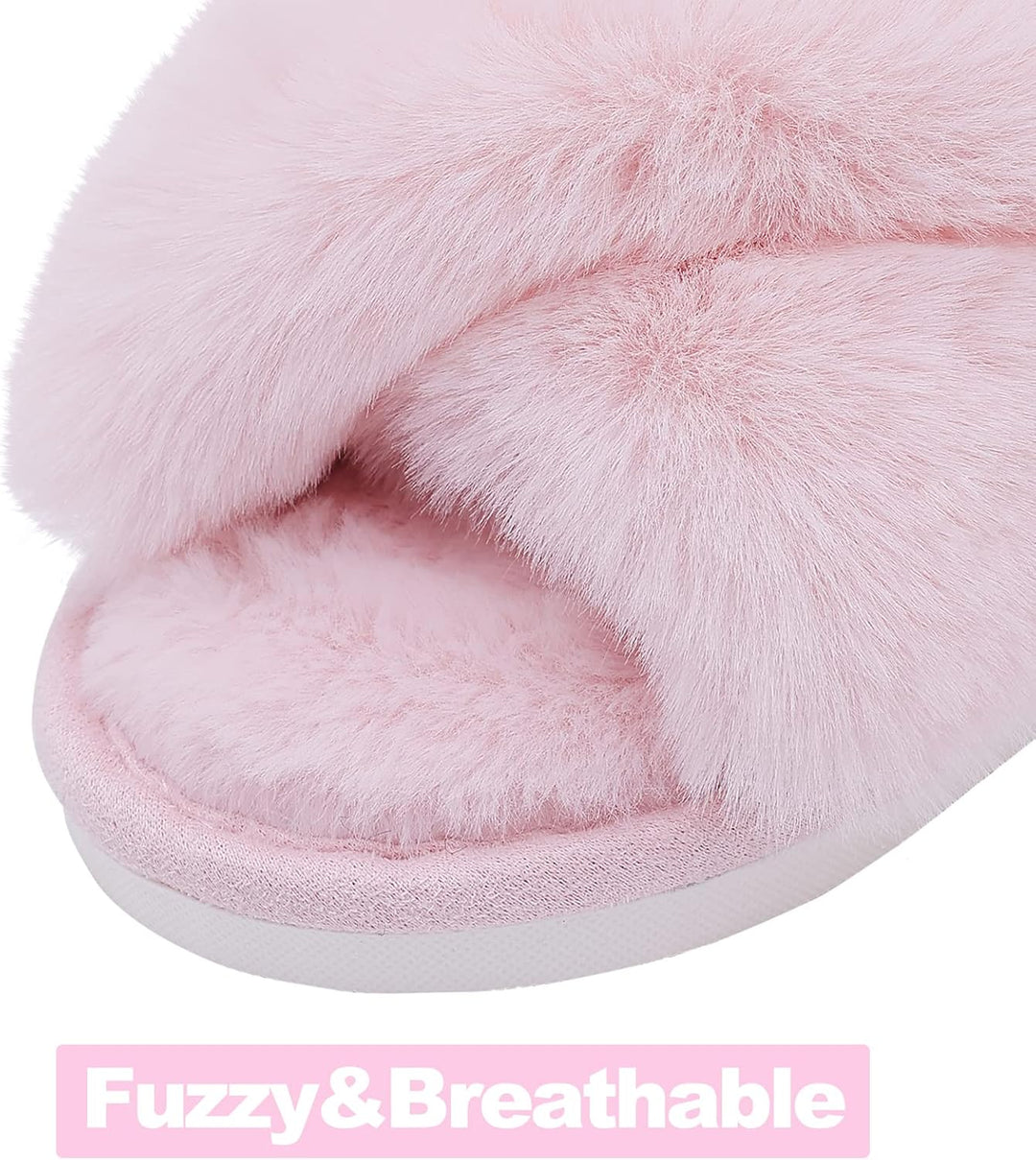Fuzzy Slippers with Memory Foam - CloudStep-Black-3.5 - 4-State of Style