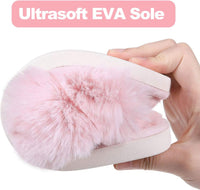 Fuzzy Slippers with Memory Foam - CloudStep-Black-3.5 - 4-State of Style