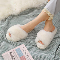 Fuzzy Slippers with Memory Foam - CloudStep-Black-3.5 - 4-State of Style