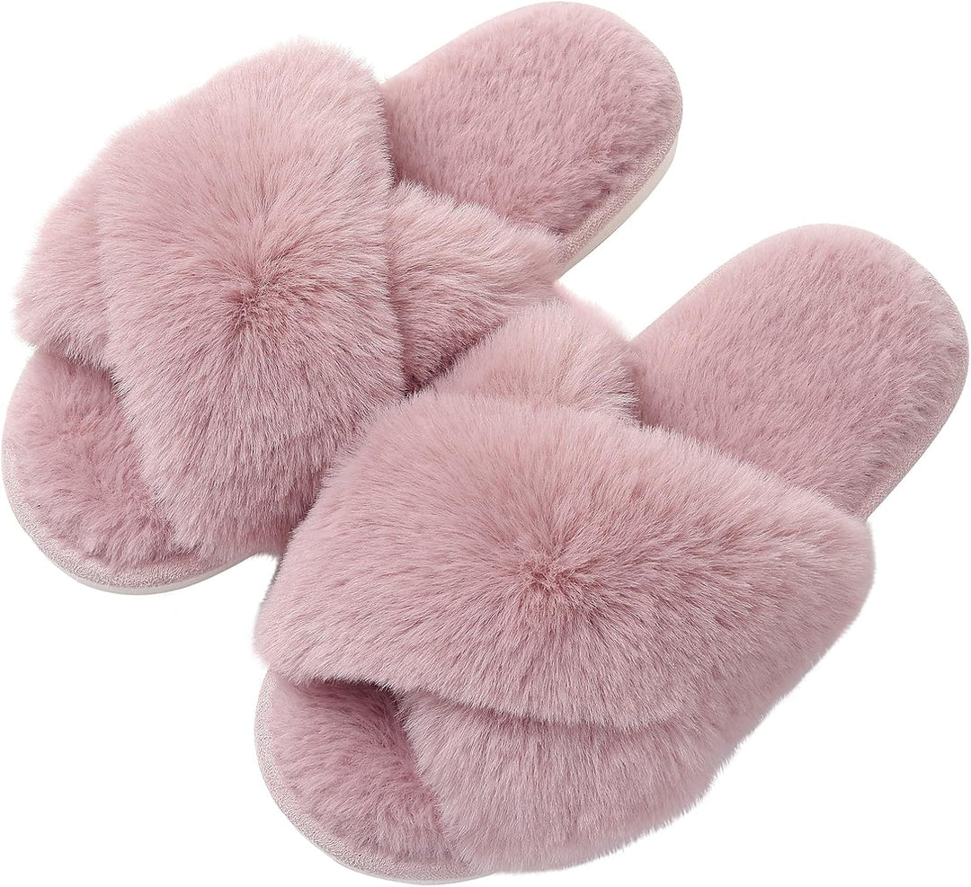 Fuzzy Slippers with Memory Foam - CloudStep-Light Pink-3.5 - 4-State of Style