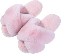 Fuzzy Slippers with Memory Foam - CloudStep-Pink-3.5 - 4-State of Style