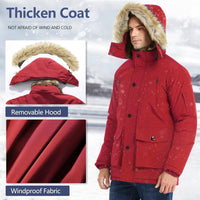 Gabriel Men's Winter Jacket with Detachable Hood-Black-S-State of Style