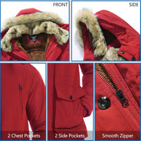 Gabriel Men's Winter Jacket with Detachable Hood-Black-S-State of Style