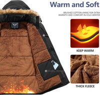 Gabriel Men's Winter Jacket with Detachable Hood-Black-S-State of Style