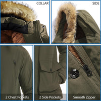 Gabriel Men's Winter Jacket with Detachable Hood-Black-S-State of Style