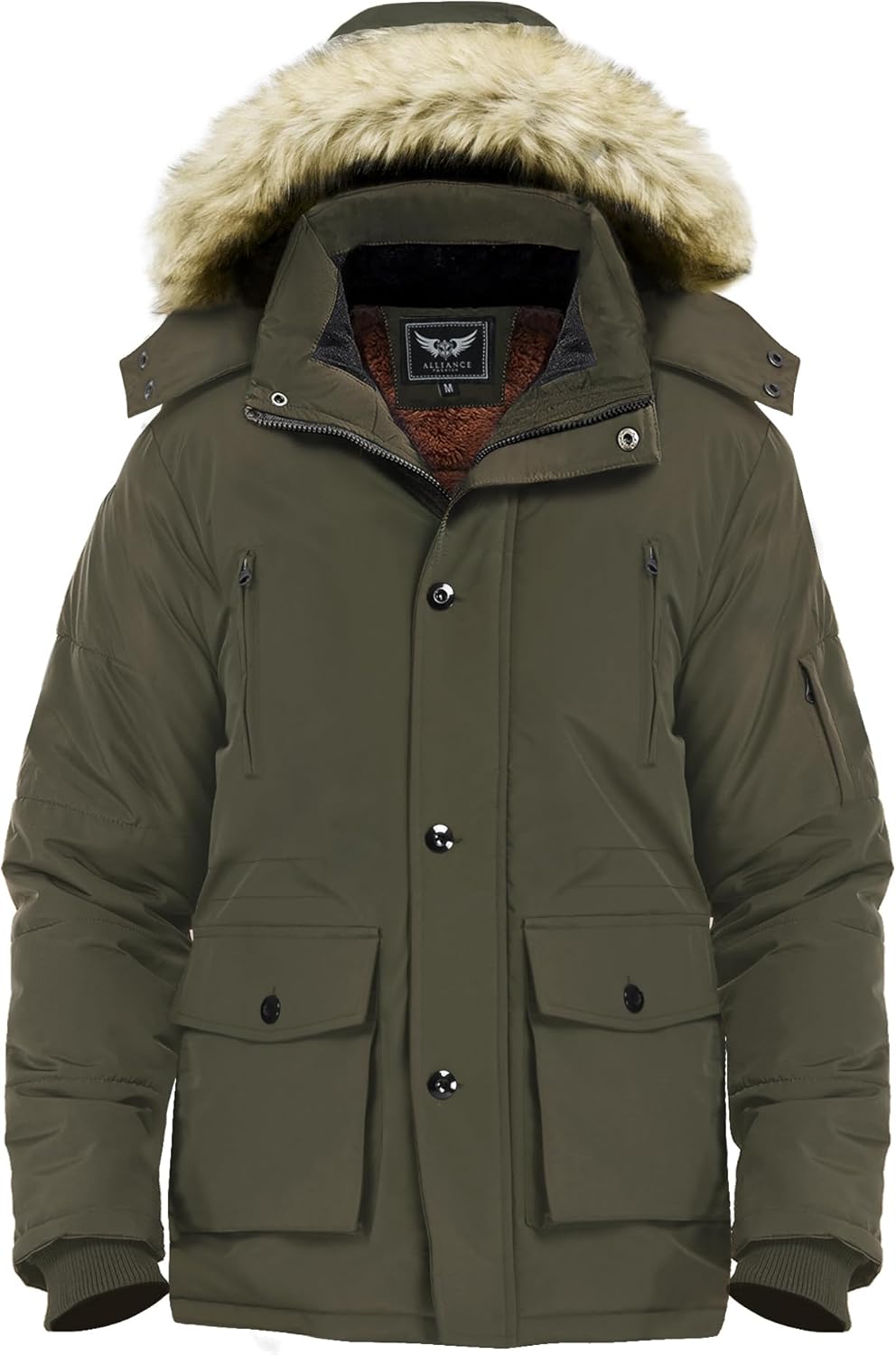 Gabriel Men's Winter Jacket with Detachable Hood-Black-S-State of Style