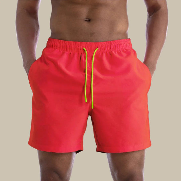 Gabriel Swim Shorts | Quick-Dry & Comfortable-Coral Red-S-State of Style