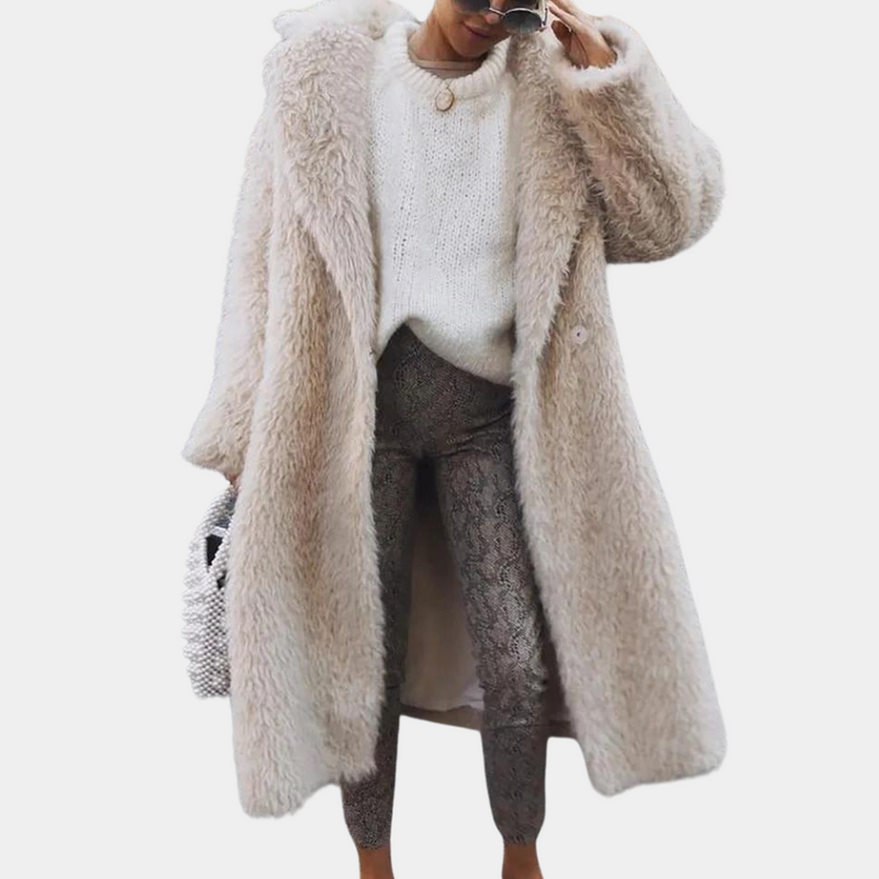 Gariela - Comfy Long Teddy Coat-XS-State of Style