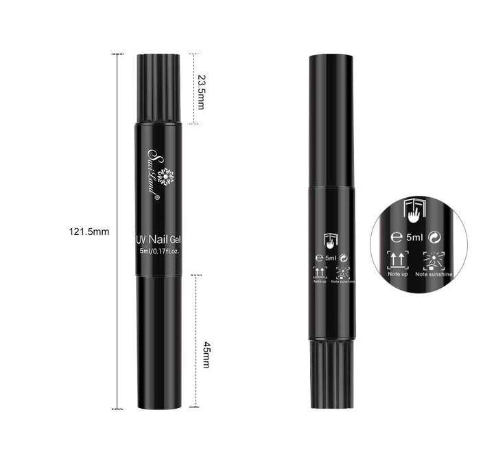 Gel Nail Polish Pen Without UV – Glosséa-Black-State of Style