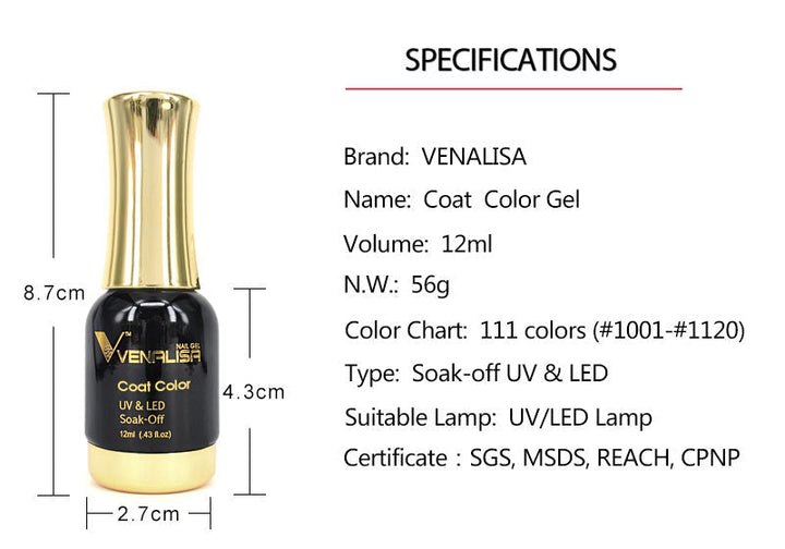 GEL NAIL VARNISH UV LED – LUXURY COLOURS 12ML-Baby Pink-State of Style