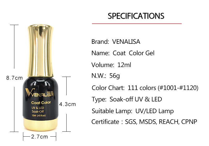 GEL NAIL VARNISH UV LED – LUXURY COLOURS 12ML-Baby Pink-State of Style