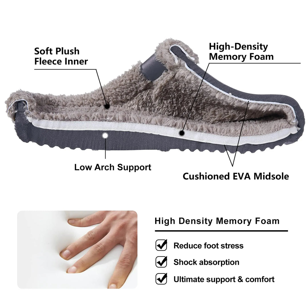 Gem Winter Clogs – Waterproof and Warm Indoor & Outdoor Slippers-Black & White-4.5-5.0-State of Style