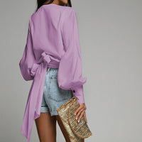 GemmaBlouse | Lantern Sleeve Blouse for Women-White-S-State of Style