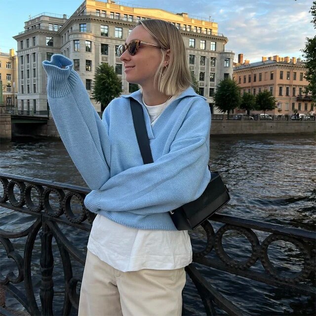 GemmaShirt | Stylish Sweater for Women-Blue-S-State of Style