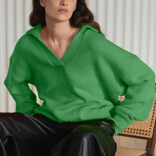 GemmaShirt | Stylish Sweater for Women-Green-S-State of Style
