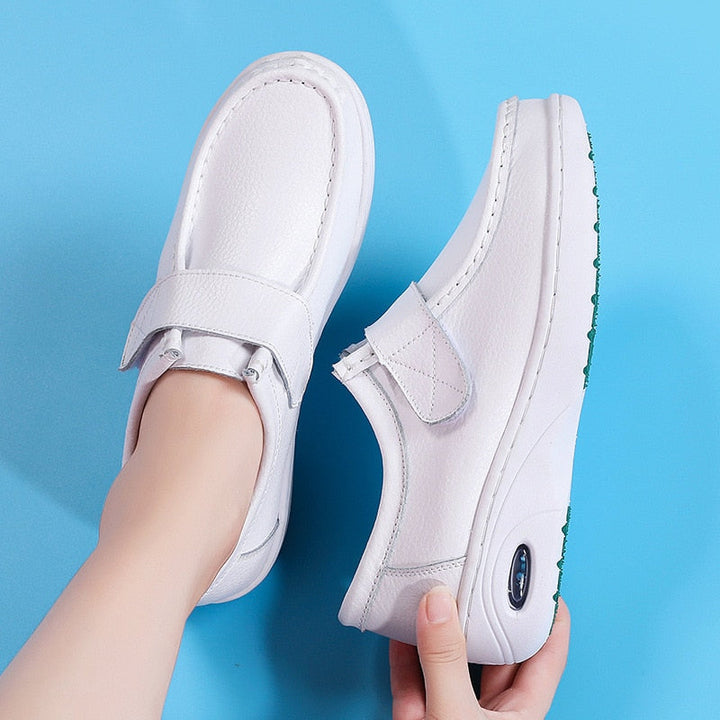 GeniesLoafers | Comfortable Loafers for Nurses-White-PU Leather Interior-3.5-State of Style
