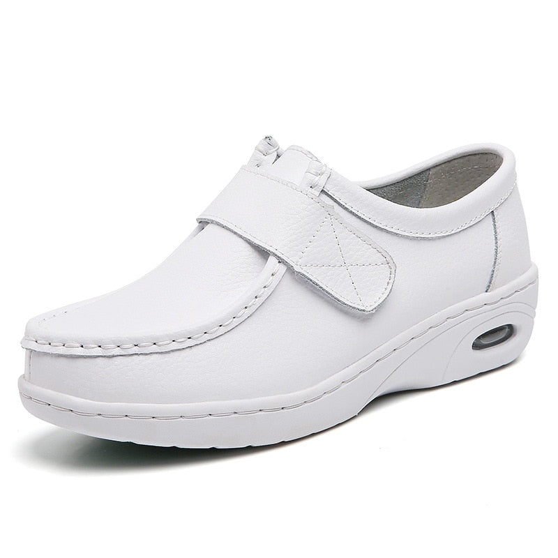 GeniesLoafers | Comfortable Loafers for Nurses-White-PU Leather Interior-3.5-State of Style
