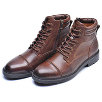 Genuine Leather High-Cut Boots Valentin – Business & Casual Style-Brown-6.5-State of Style