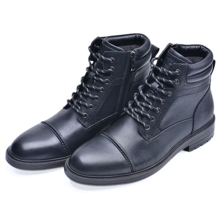 Genuine Leather High-Cut Boots Valentin – Business & Casual Style-Brown-6.5-State of Style