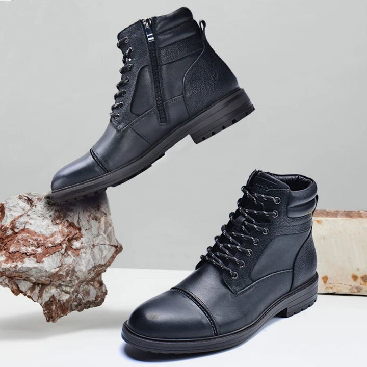 Genuine Leather High-Cut Boots Valentin – Business & Casual Style-Brown-6.5-State of Style