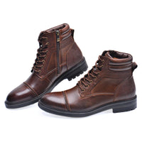 Genuine Leather High-Cut Boots Valentin – Business & Casual Style-Brown-6.5-State of Style