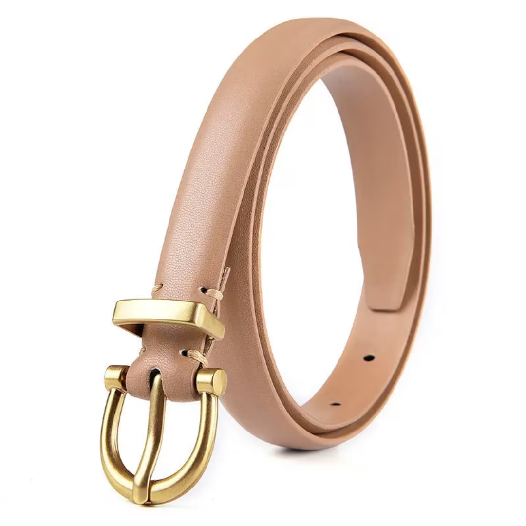 Genuine Leather Luxury Designer Belt-Apricot-100 CM-State of Style