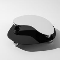 Geometric acrylic tray - For candles and fragrance sticks - Aurelia-Black & Silver-State of Style