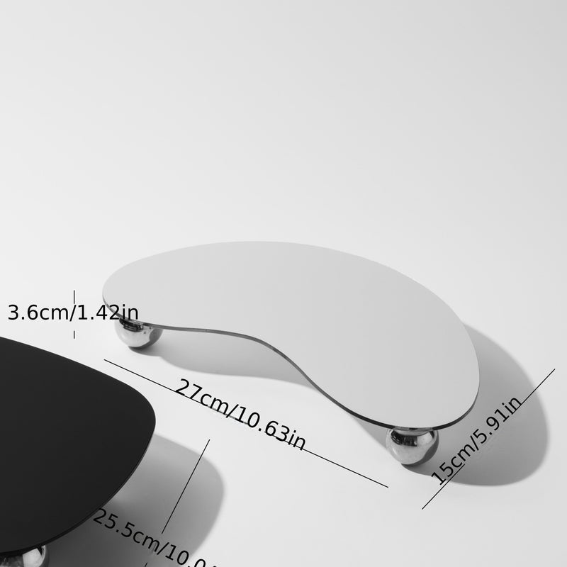 Geometric acrylic tray - For candles and fragrance sticks - Aurelia-Black-State of Style