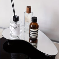 Geometric acrylic tray - For candles and fragrance sticks - Aurelia-Black-State of Style