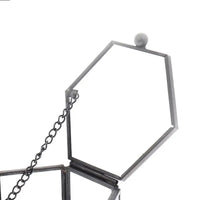 Geometric Clear Glass Jewellery Box | Modern Storage Solution-HEXAGON-GOLD-State of Style