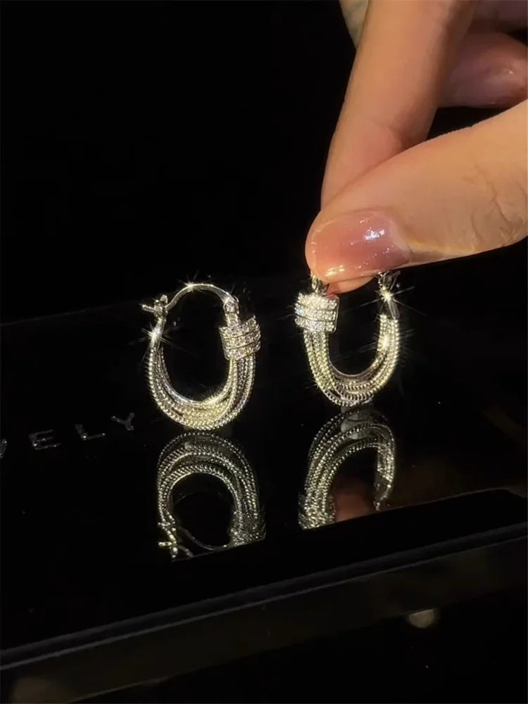 Geometric Stud Earrings - Aria-Gold-State of Style