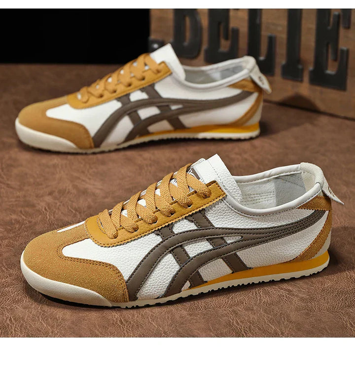 Geometric Summer Sneakers with Comfortable Fit – Milan-Brown Yellow-3-State of Style