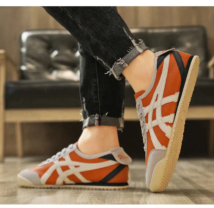 Geometric Summer Sneakers with Comfortable Fit – Milan-Brown Yellow-3-State of Style