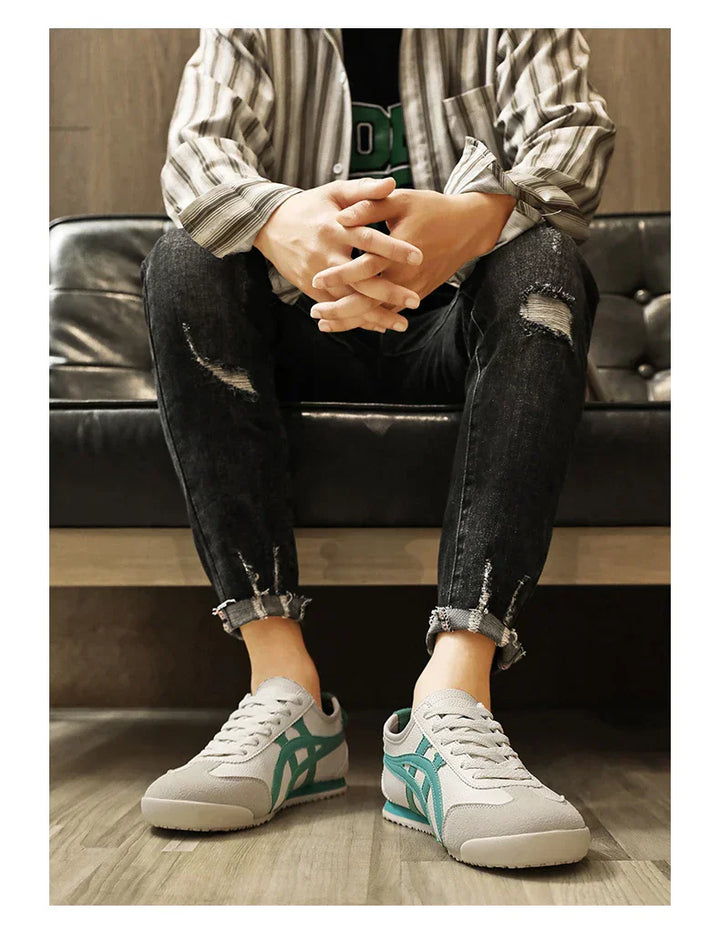 Geometric Summer Sneakers with Comfortable Fit – Milan-Brown Yellow-3-State of Style