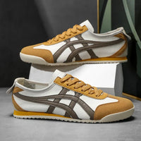Geometric Summer Sneakers with Comfortable Fit – Milan-Brown Yellow-3-State of Style