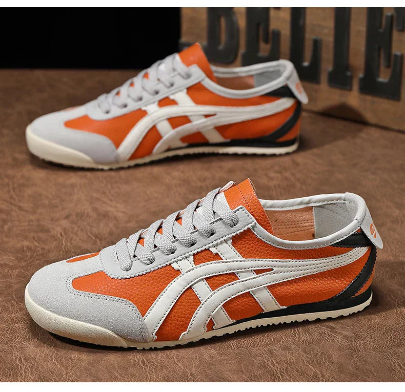 Geometric Summer Sneakers with Comfortable Fit – Milan-Gray Orange-3-State of Style