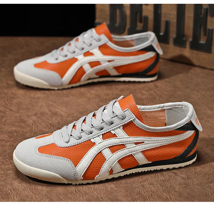 Geometric Summer Sneakers with Comfortable Fit – Milan-Gray Orange-3-State of Style