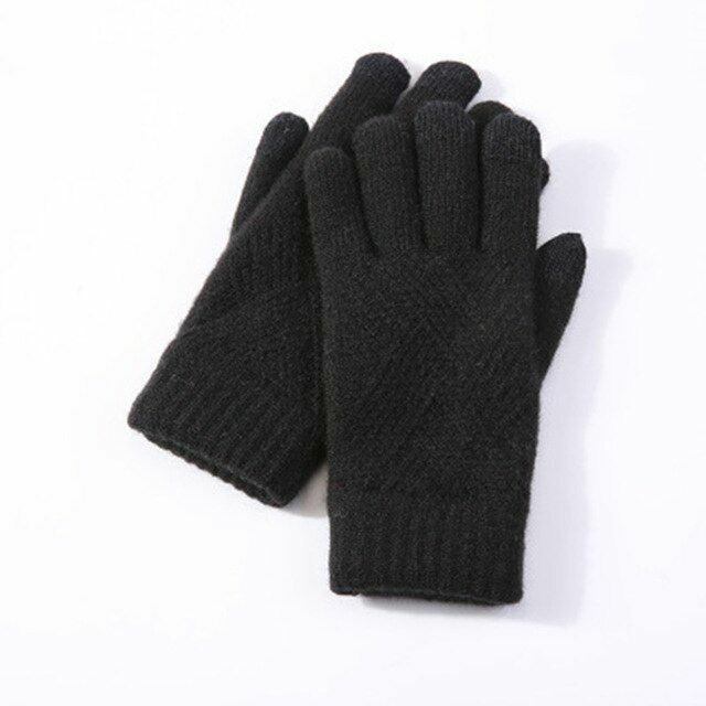 Geraldine Knitted Gloves | Warm & Versatile-Black-State of Style