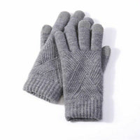 Geraldine Knitted Gloves | Warm & Versatile-Dark Grey-State of Style